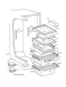 06 - Fresh Food Shelves parts for Ge Refrigerator TFK28ZFBBAA from AppliancePartsPros.com