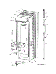 02 - Fresh Food Door parts for Ge Refrigerator TFX27ZPBABB from AppliancePartsPros.com