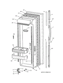 02 - Fresh Food Door parts for Ge Refrigerator TFT27PRBBAA from AppliancePartsPros.com
