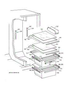 04 - Fresh Food Section parts for Ge Refrigerator MST25GRBBWW from AppliancePartsPros.com