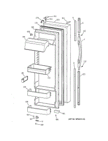 02 - Fresh Food Door parts for Ge Refrigerator MSK28DRBBAA from AppliancePartsPros.com