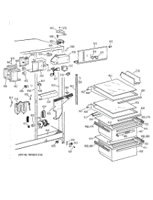 03 - Fresh Food Section parts for Ge Refrigerator MSG25GRBBWW from AppliancePartsPros.com