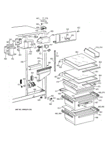 03 - Fresh Food Section parts for Ge Refrigerator TFK22JABBAA from AppliancePartsPros.com