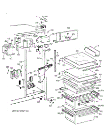 03 - Fresh Food Section parts for Ge Refrigerator TFZ22JRBBWW from AppliancePartsPros.com