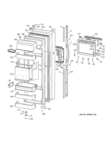 02 - Fresh Food Door parts for Ge Refrigerator TPK24PFBBWW from AppliancePartsPros.com