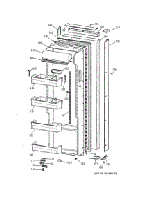 02 - Fresh Food Door parts for Ge Refrigerator TPG21BRBBWW from AppliancePartsPros.com