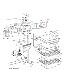 03 - Fresh Food Section parts for Ge Refrigerator MSG20GABBWW from AppliancePartsPros.com