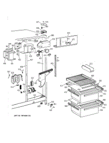 03 - Fresh Food Section parts for Ge Refrigerator MSZ20BWBBWW from AppliancePartsPros.com