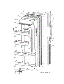 02 - Fresh Food Door parts for Ge Refrigerator TPG21PRBBBB from AppliancePartsPros.com