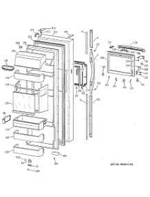 02 - Fresh Food Door parts for Ge Refrigerator TPG24PFBBWW from AppliancePartsPros.com