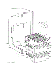 04 - Fresh Food Section parts for Ge Refrigerator TFT20SABBAA from AppliancePartsPros.com