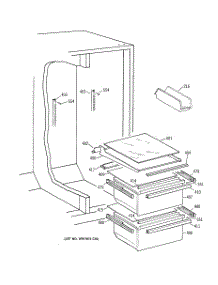 04 - Fresh Food Section parts for Ge Refrigerator TFT20JRBBWW from AppliancePartsPros.com