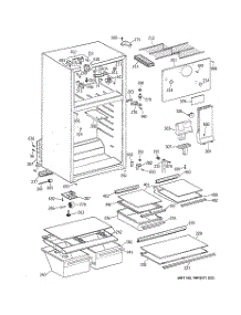 02 - Cabinet parts for Ge Refrigerator TBT18NABHRWW from AppliancePartsPros.com