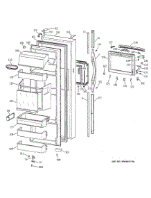 02 - Fresh Food Door parts for Ge Refrigerator TFG28PFBBWW from AppliancePartsPros.com
