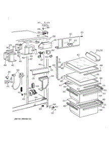 03 - Fresh Food Section parts for Ge Refrigerator TFJ20JABBWW from AppliancePartsPros.com
