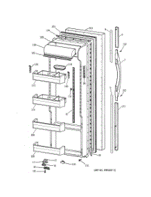 02 - Fresh Food Door parts for Ge Refrigerator TPX21PRBBWW from AppliancePartsPros.com