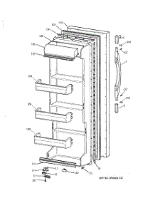 02 - Fresh Food Door parts for Ge Refrigerator TFX22GRBBWW from AppliancePartsPros.com