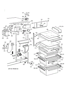 03 - Fresh Food Section parts for Ge Refrigerator TFJ22JABBWW from AppliancePartsPros.com
