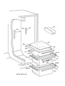 07 - Fresh Food Section parts for Ge Refrigerator TFX22GRBBWW from AppliancePartsPros.com