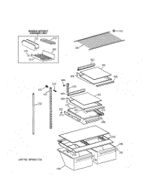 04 - Shelf Parts parts for Ge Refrigerator TBG18JABPRWW from AppliancePartsPros.com