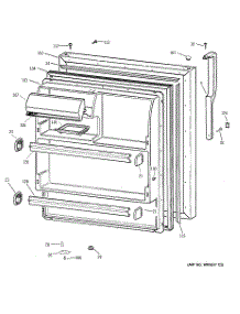 02 - Fresh Food Door parts for Ge Refrigerator TBG18IABPRWW from AppliancePartsPros.com