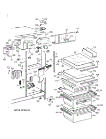 03 - Fresh Food Section parts for Ge Refrigerator TFG25JRBBWW from AppliancePartsPros.com