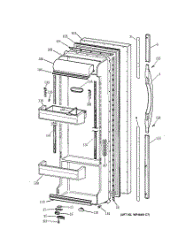 02 - Fresh Food Door parts for Ge Refrigerator TFG22PRBBWW from AppliancePartsPros.com