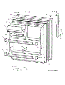 02 - Fresh Food Door parts for Ge Refrigerator TBI18JIBPRWW from AppliancePartsPros.com