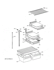 04 - Shelf Parts parts for Ge Refrigerator TBI18JIBPRWW from AppliancePartsPros.com