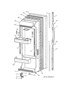02 - Fresh Food Door parts for Ge Refrigerator TFX25PRBBWW from AppliancePartsPros.com