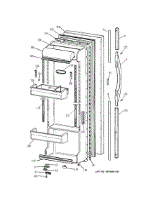 02 - Fresh Food Door parts for Ge Refrigerator TFG25PEBBWH from AppliancePartsPros.com