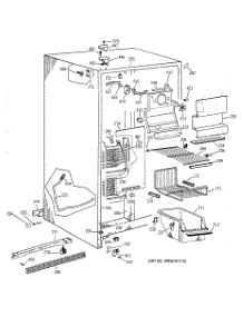 02 - Freezer Section parts for Ge Refrigerator TFG25PABBWW from AppliancePartsPros.com
