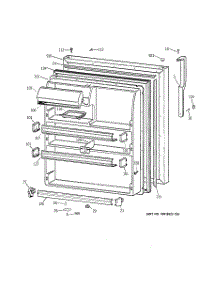 02 - Fresh Food Door parts for Ge Refrigerator TBG21JABPRWW from AppliancePartsPros.com