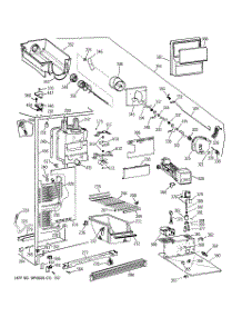 03 - Freezer Section parts for Ge Refrigerator TFX25ARBBAA from AppliancePartsPros.com