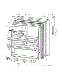 02 - Fresh Food Door parts for Ge Refrigerator TBT24JABNRWW from AppliancePartsPros.com