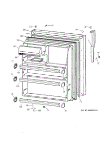 02 - Fresh Food Door parts for Ge Refrigerator TBG21IABPRWW from AppliancePartsPros.com