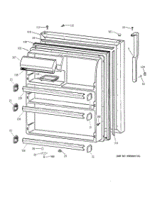 02 - Fresh Food Door parts for Ge Refrigerator TBT21IABNRWW from AppliancePartsPros.com