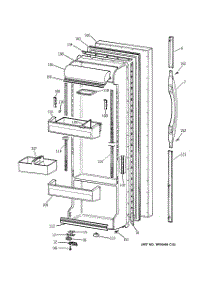 02 - Fresh Food Door parts for Ge Refrigerator TFX25VRBBWW from AppliancePartsPros.com