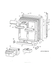 02 - Fresh Food Door parts for Ge Refrigerator TBG25PABPRWW from AppliancePartsPros.com