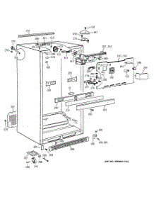 03 - Cabinet Parts parts for Ge Refrigerator TBG25PABPRWW from AppliancePartsPros.com