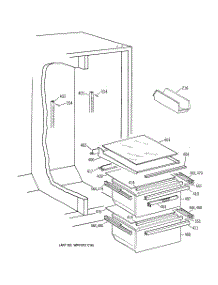 05 - Fresh Food Shelves parts for Ge Refrigerator TFX25JRBBWW from AppliancePartsPros.com