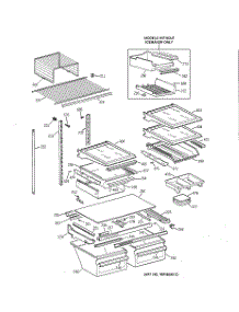04 - Shelf Parts parts for Ge Refrigerator TBG25PABPRWW from AppliancePartsPros.com