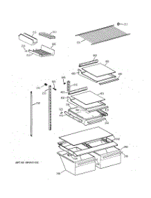 04 - Shelf Parts parts for Ge Refrigerator TBT18JABNRWW from AppliancePartsPros.com