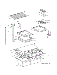04 - Shelf Parts parts for Ge Refrigerator TBH19ZABNRAA from AppliancePartsPros.com