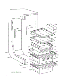 06 - Fresh Food Section parts for Ge Refrigerator TFX22ZRBBWW from AppliancePartsPros.com
