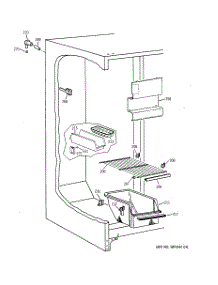 04 - Freezer Section parts for Ge Refrigerator TFX22JABBWW from AppliancePartsPros.com