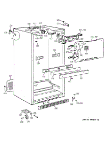 03 - Cabinet parts for Ge Refrigerator TBH18JABNRAA from AppliancePartsPros.com