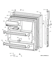 02 - Fresh Food Door parts for Ge Refrigerator TBX18CIBJRAA from AppliancePartsPros.com