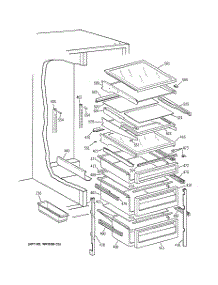 06 - Fresh Food Shelves parts for Ge Refrigerator TPG24PRCBBB from AppliancePartsPros.com