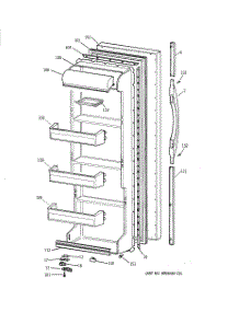02 - Fresh Food Door parts for Ge Refrigerator TFX20SABBAA from AppliancePartsPros.com